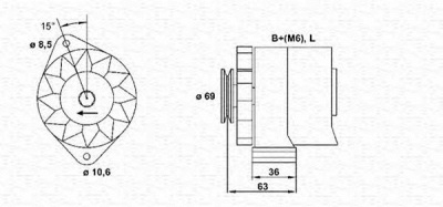MAGNETI MARELLI 944346033010 -  Генератор
